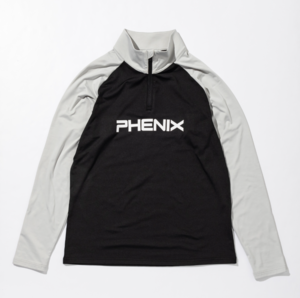 피닉스 티셔츠 22/23 PHENIX RETRO70 1/2 ZIP TEE + BK